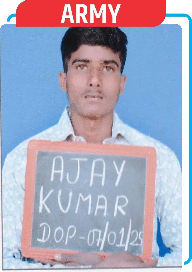 Ajay Kumar, selected in Indian Army